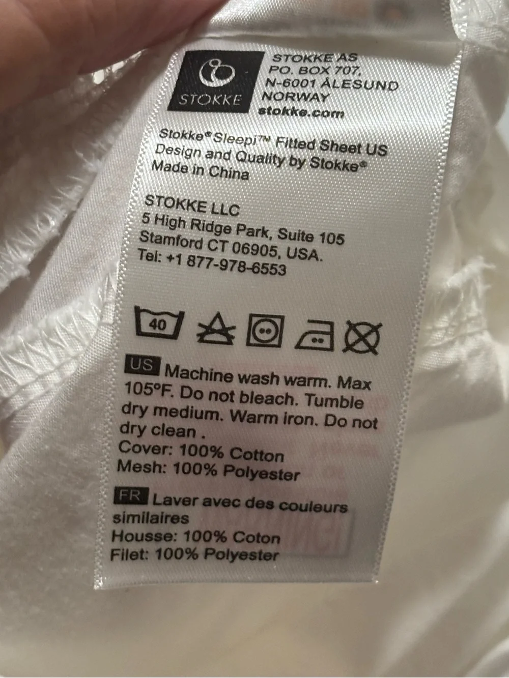 STOKKE Baby Bassinet Fitted Sheet Set – 2 Pack, Pink & White, 100% Cotton V3